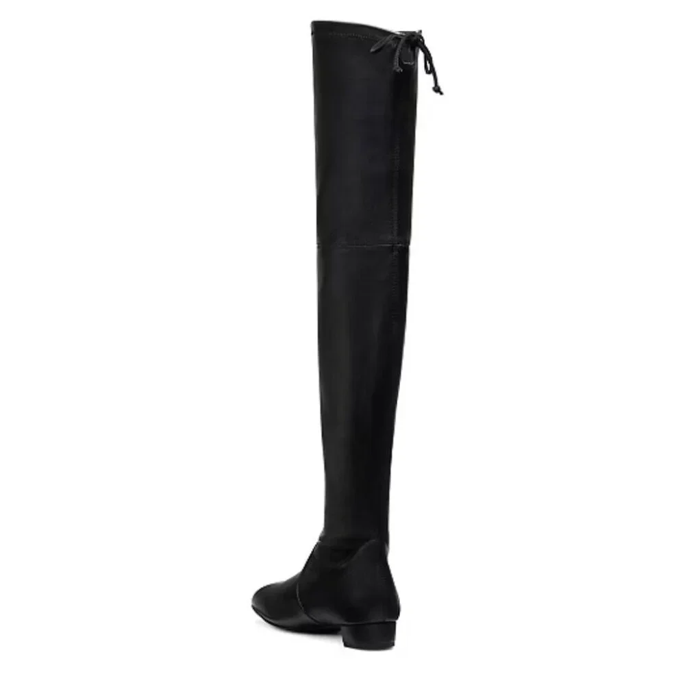 NIB Stuart Weitzman Genna 25 City Boot Over the Knee Leather Black